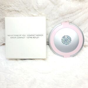Vtg Avon 2005 Reflections Of You Double Compact Pink Mirror 3 Inch Jeweled New